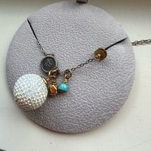 Hillberg & Berk pendant sparkle ball necklace